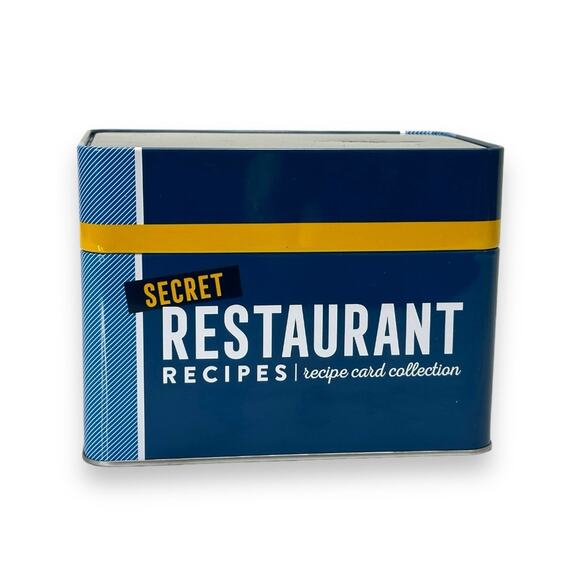Secret Resturant Recipes Tin Recipe Card Organizer - Picture 3 of 5